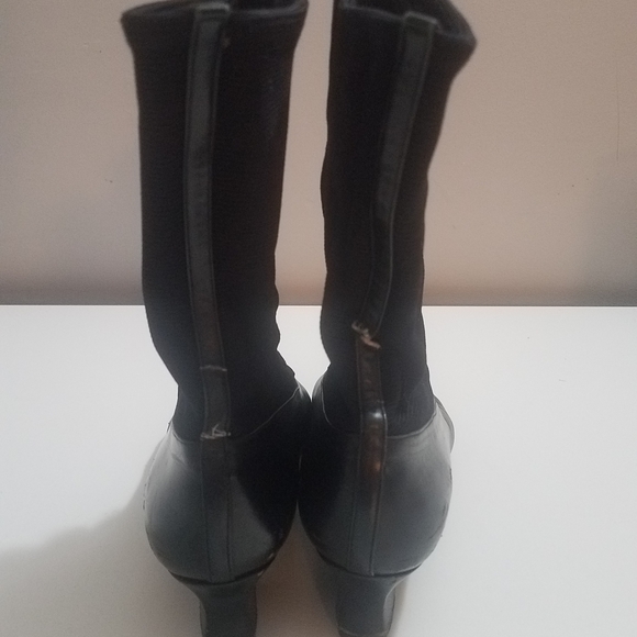Vintage Stuart Weitzman for Roz and Sherm Victorian Black Leather Boots Size 8.5 - Picture 5 of 13